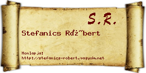 Stefanics Róbert névjegykártya