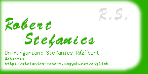 robert stefanics business card